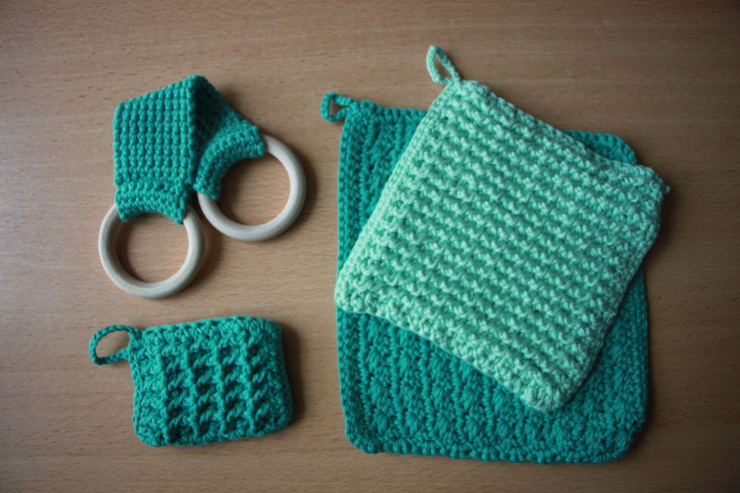 Lot accessoires de cuisine bleu Tiffany et turquoise