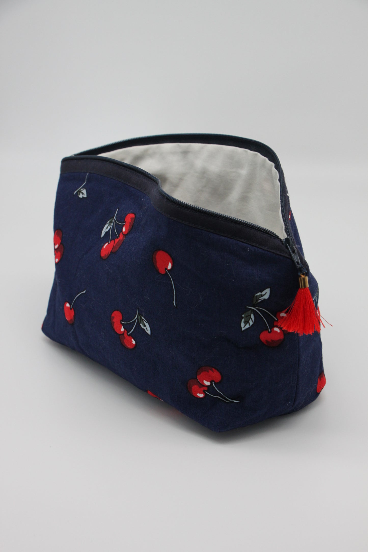 Trousse cerise en coton Oeko-Tex
