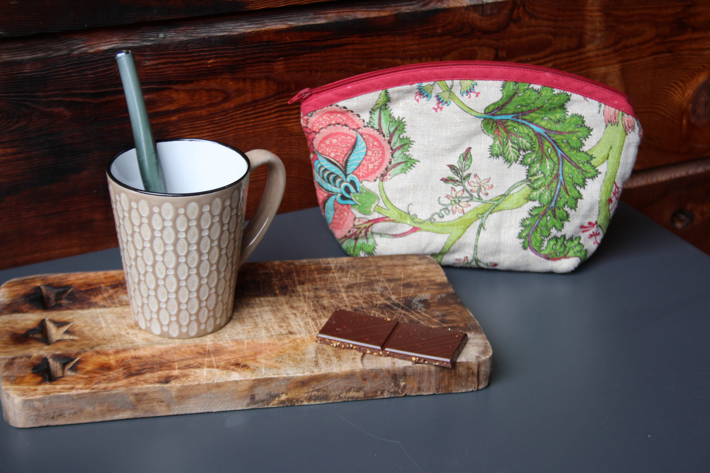 Kit couture trousse Thalia floral rouge