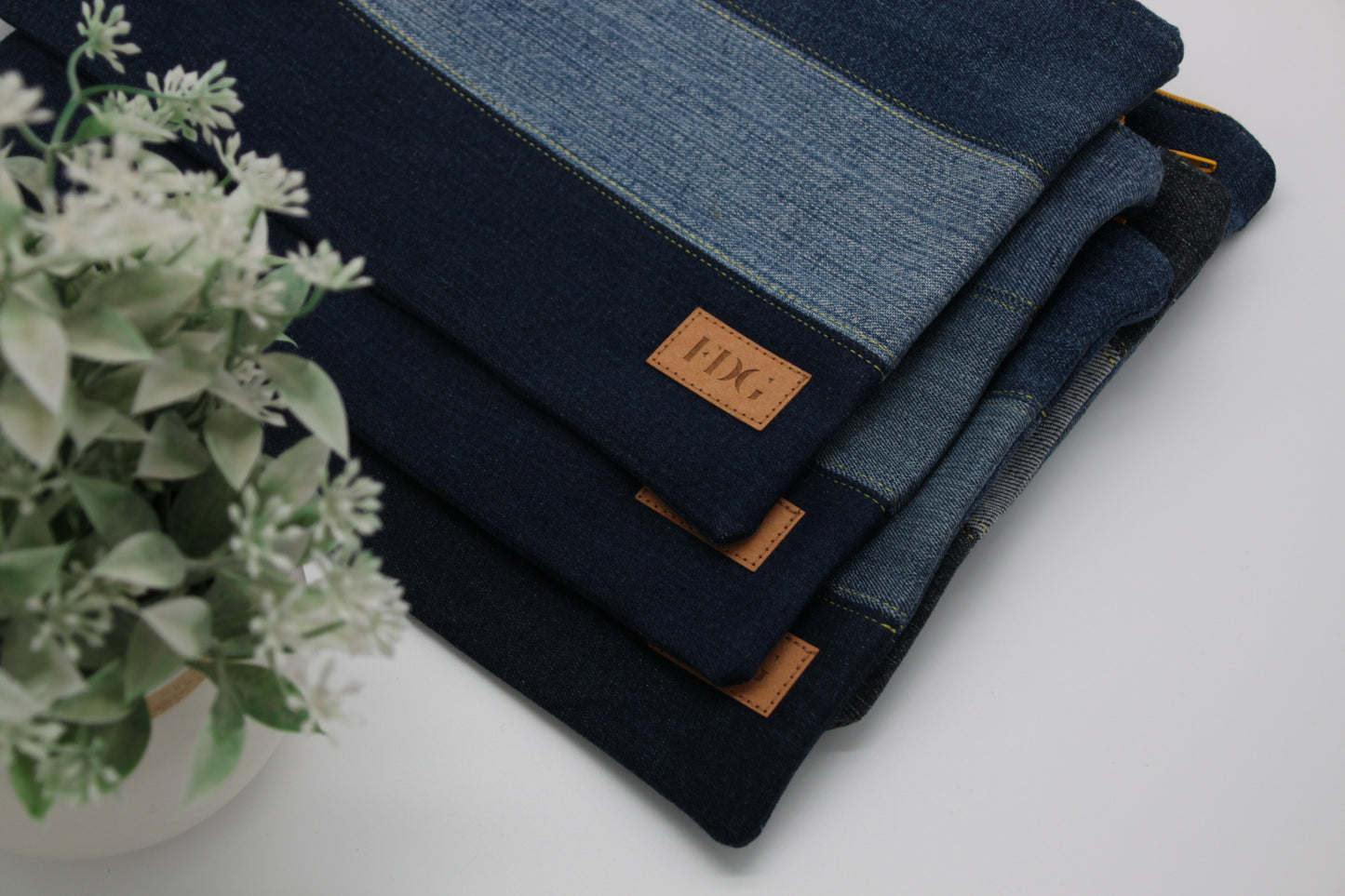 Pochette en jeans recyclé Tia
