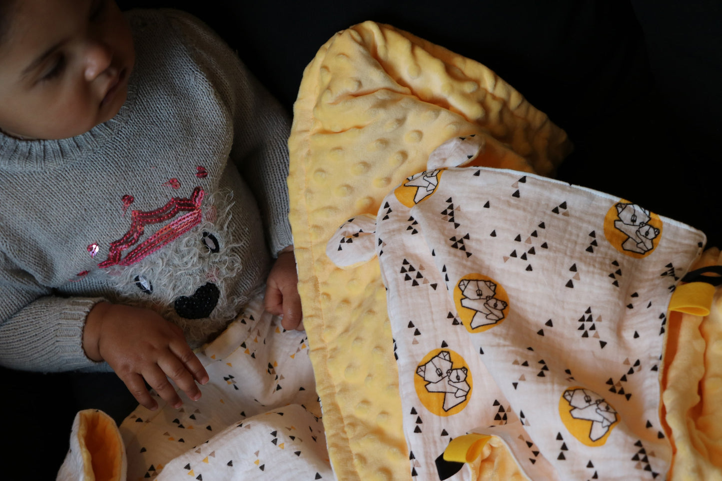 Tuto couture couverture bébé et petit doudou en PDF