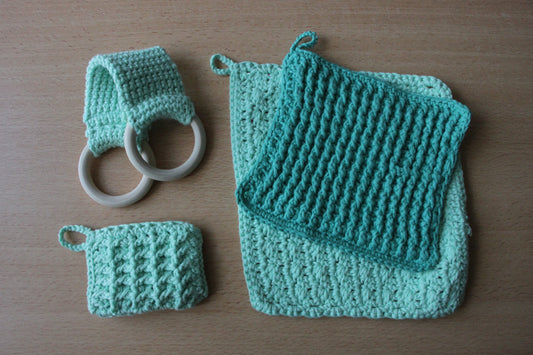Lot accessoires de cuisine turquoise et bleu Tiffany