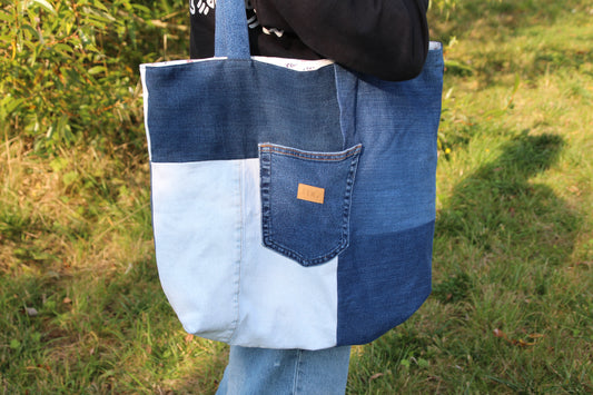 Sac cabas en jeans recyclé
