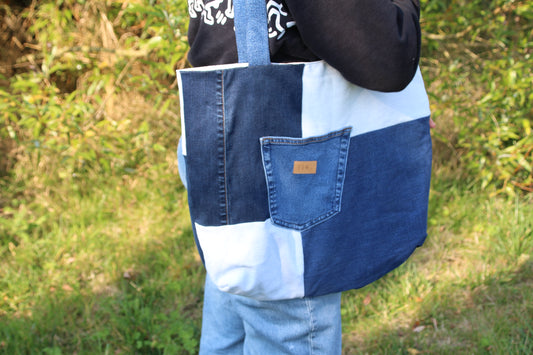 Sac cabas en jeans recyclé